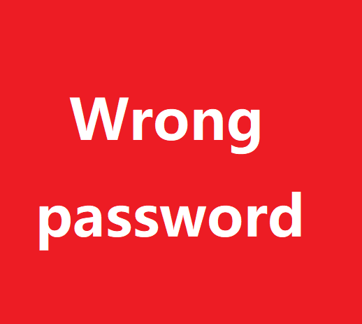 Password error handling method